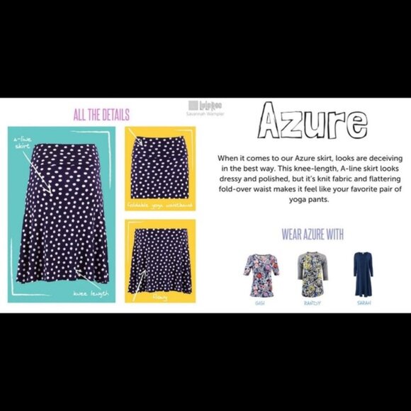 LULAROE AZURE SKIRT NWT - Picture 6 of 8